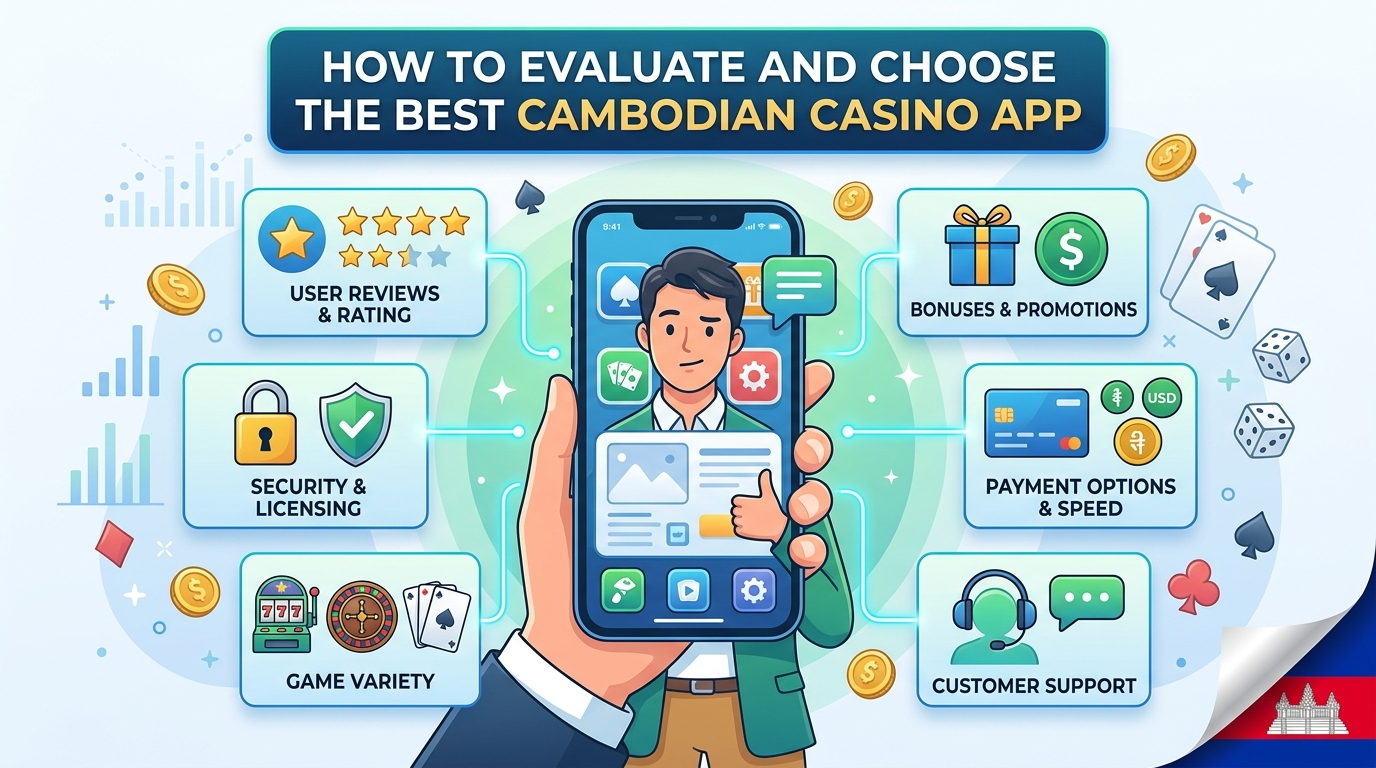 របៀបវាយតម្លៃនិងជ្រើសរើសកម្មវិធីកាស៊ីណូកម្ពុជាល្អបំផុត