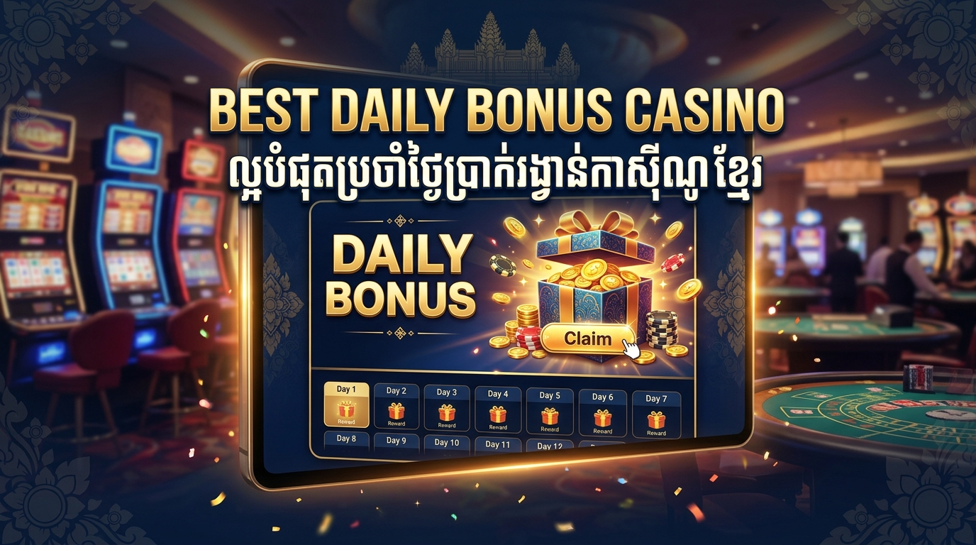 កាស៊ីណូល្អបំផុត៖ ប្រាក់រង្វាន់ប្រចាំថ្ងៃនៅកម្ពុជា 2024