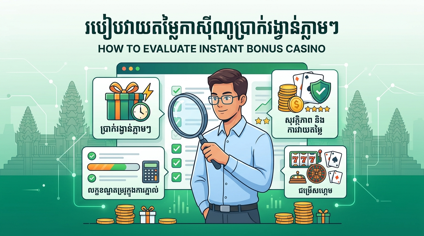 របៀបវាយតម្លៃកាស៊ីណូប្រាក់រង្វាន់ភ្លាមៗ