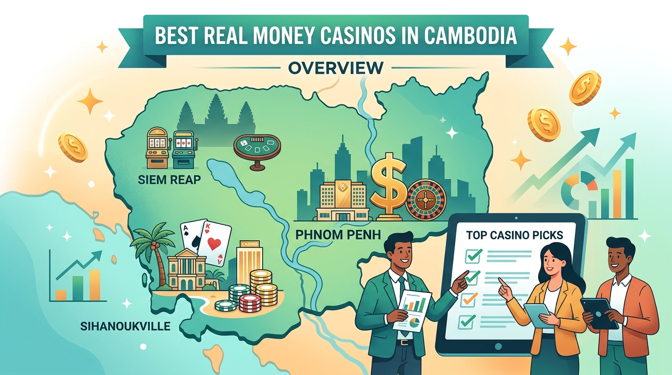 កាស៊ីណូលុយពិតល្អបំផុតនៅកម្ពុជា៖ ទិដ្ឋភាពទូទៅ